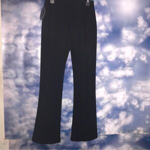 Scoop Women Flared Leg Slit Front Pants Size Medium 8/10 Black New W/ Tags